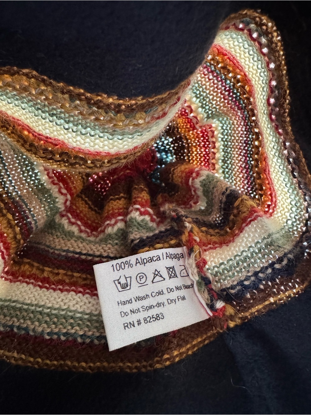 Turtle Fur 100% Alpaca Colorful Stripe Knit Beanie Outdoor Fall Winter - Picture 8 of 8